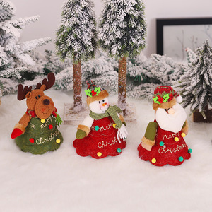 Wholesale Christmas Decoration Ornaments 3D Plush Toy Apple Bag