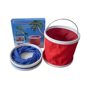 folding bucket car silicone bath water camping beach mop pvc waterproof flexible storage portable folding bucket waterproof