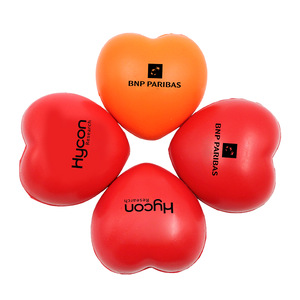 Promotional Custom Heart Shape Stress Ball, 0101020 MOQ 1000PCS One Year Quality Warranty