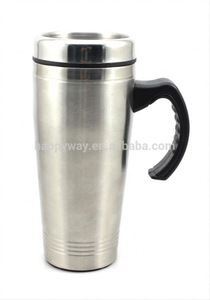 Promotion Stainless steel auto mug/travel mug with handle MOQ 1000 PCS 0309012