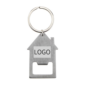 Custom Logo House Shape Bottle Opener Keychain