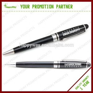 Logo Imprint Ballpoint Pen With Metal Clip 0201026 MOQ 100PCS One Year Quality Warranty