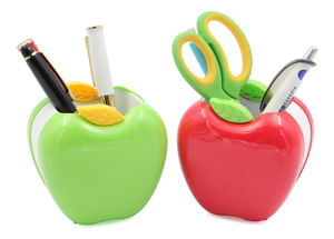 Popular Apple Plastic Pen Holder 0707064 MOQ 100PCS One Year Quality Warranty