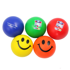 PU Foam Funny Smily Face Custom Stress Ball , MOQ1000 PCS 0101023