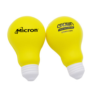 PU Customized Light Bulb Stress Ball One Year Quality Warranty