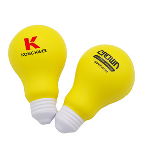 PU Customized Light Bulb Stress Ball One Year Quality Warranty