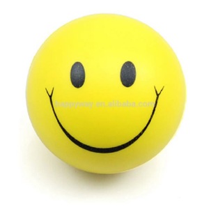 Smily Round Cheap Custom Anti stress ball , MOQ 1000 PCS