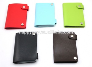 Custom Colorful Leather Card Holder, MOQ 1000 PCS 0608013 One Year Quality Warranty