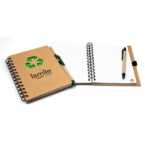 Promotional Recycled Notepad With Pen, MOQ 100 PCS 0703034 One Year Quality Warranty