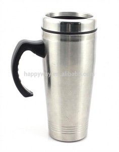 Promotion Stainless steel auto mug/travel mug with handle MOQ 1000 PCS 0309012