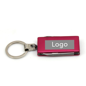 Custom Printed Logo Multi Functional Pocket Knife Keychain