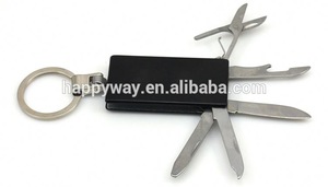 Rectangle Pocket Knife Metal Keychain