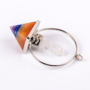 Crystal Ornaments Stone Pyramid Pendants