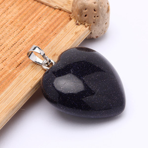 Natural Crystal Heart Shape Stones Pendants