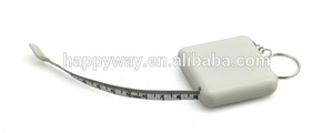 White Square Tape Measure Key Chain , MOQ 100 PCS 0402045 One Year Quality Warranty