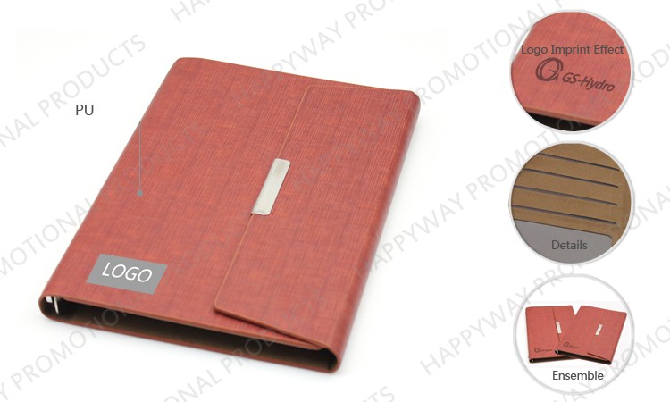 Business High Quality Classic Three Fold Notebook 0701064 MOQ 500PCS One Year Quality Warranty