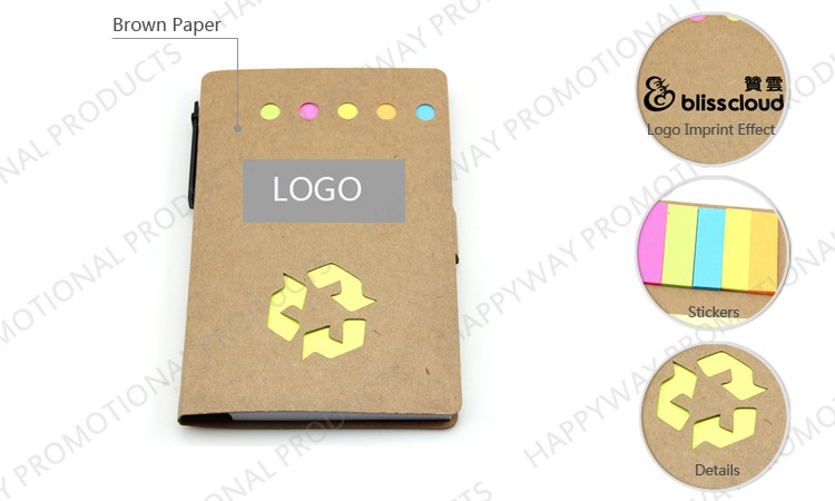 Promotional pocket Small mini notepad with pen