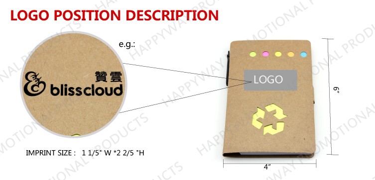Promotional pocket Small mini notepad with pen