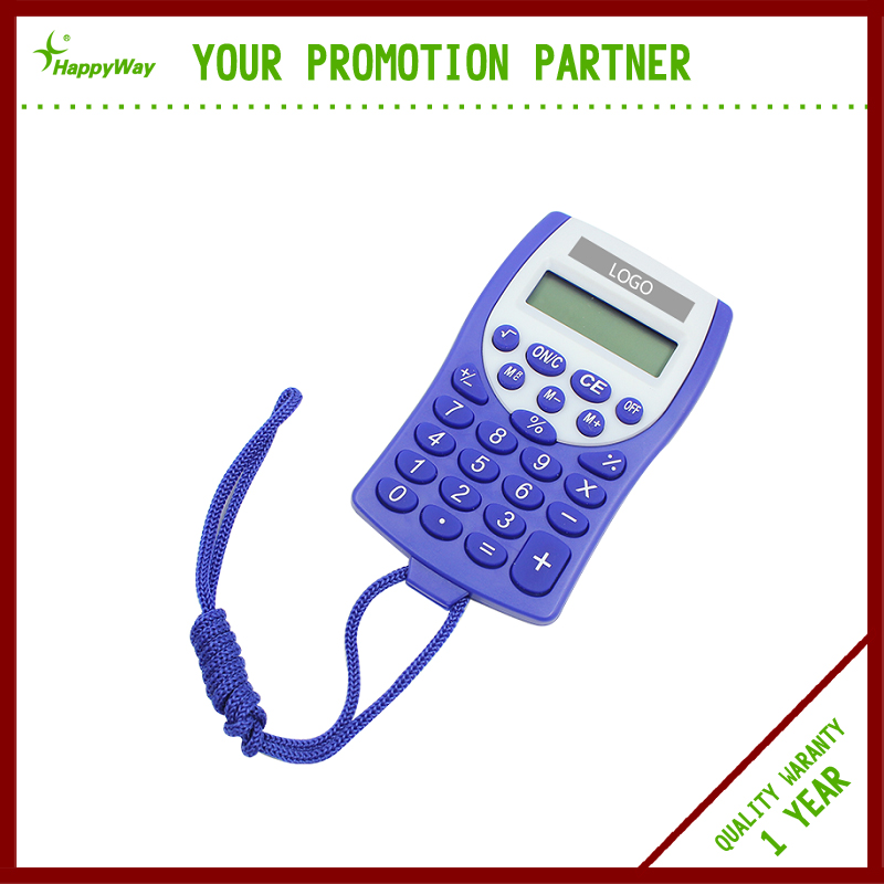Custom Mini Portable Lanyard Calculator 0702043 MOQ 500PCS One Year Quality Warranty