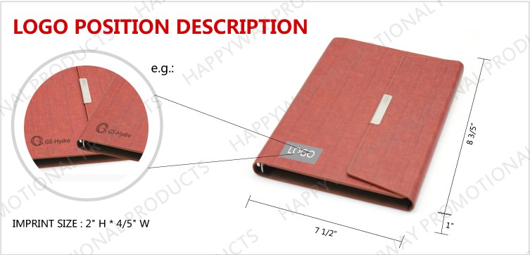 Business High Quality Classic Three Fold Notebook 0701064 MOQ 500PCS One Year Quality Warranty