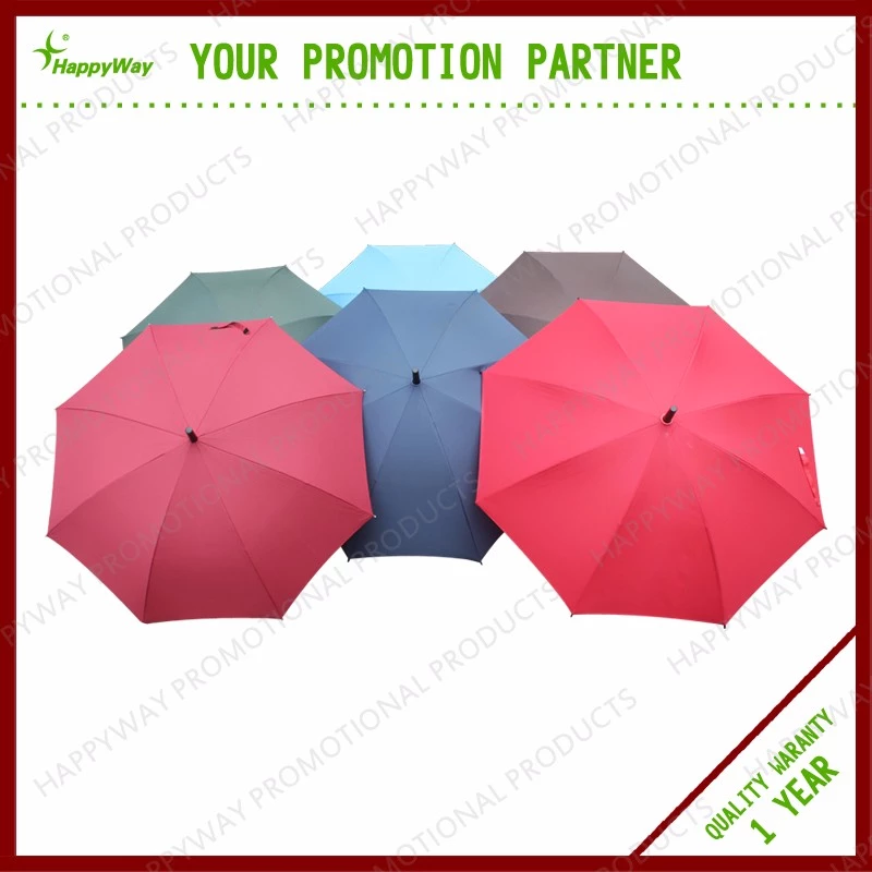 Advertising Pongee Golf Umbrella, MOQ 500 PCS 0606013 One Year Quality Warranty