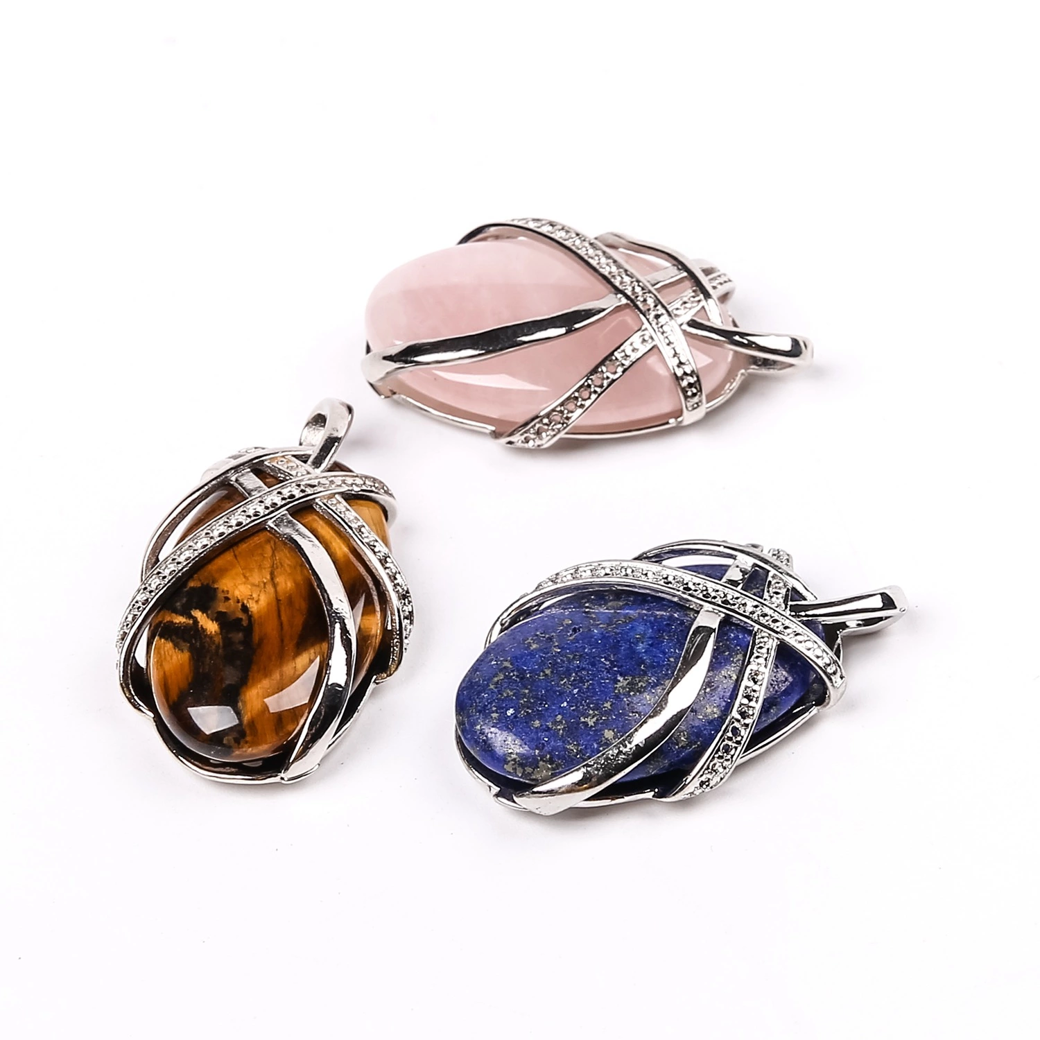 Nature Crystal Stone Beetle Design Pendants