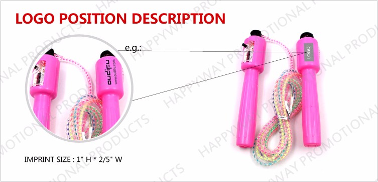 Promotion Rainbow Jumping Rope Skipping, MOQ 100 PCS 0804042 One Year Quality Warranty