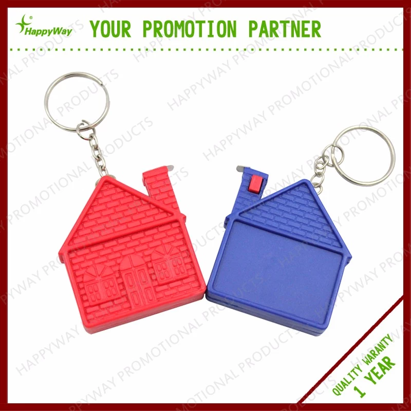 Promotional Cheap House Shape Tape Measure, 0402010 MOQ 100PCS One Year Quality Warranty