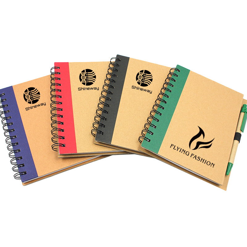 Logo Printed Recycled Note Pad With Pen