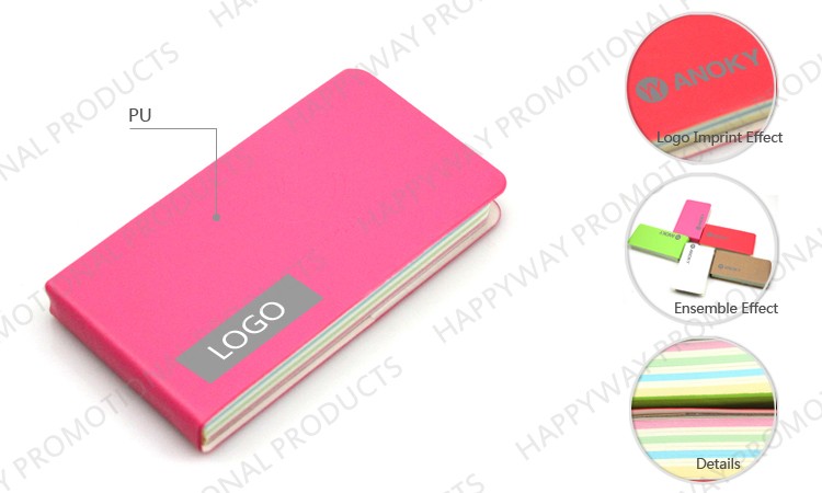 Popular PU Mini Notepad Custom Printed Logo 0703060 MOQ 1000PCS One Year Quality Warranty