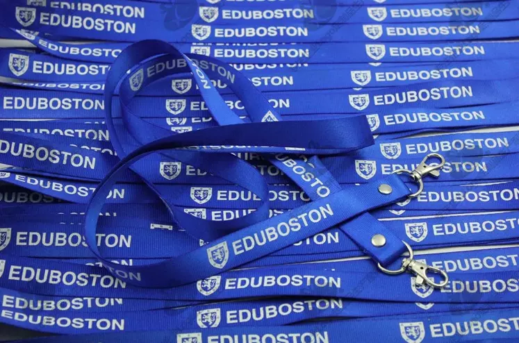 Custom Wholesale Off White Polyester Lanyard