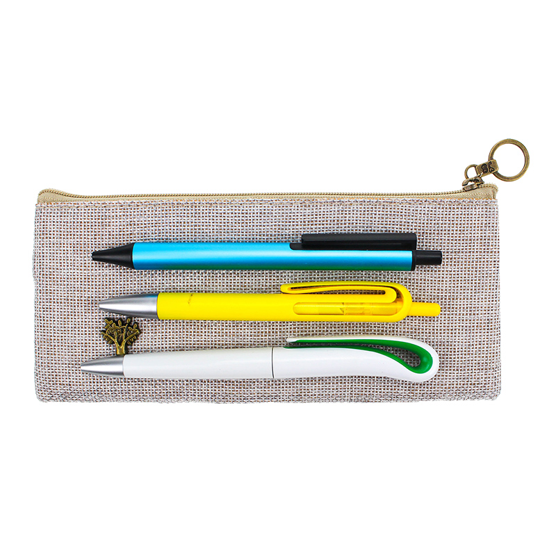 Custom Logo Cute Cotton And Linen Fabrics Pen Case