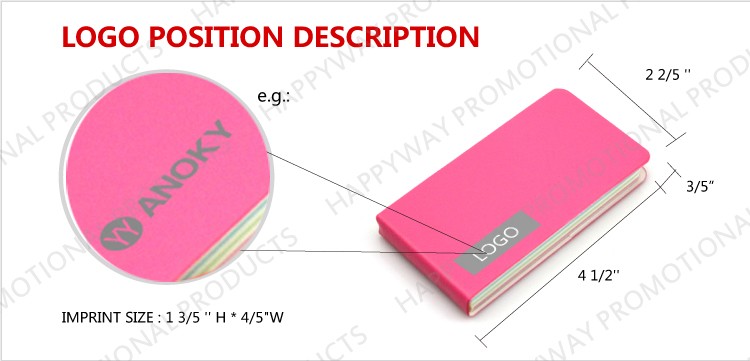 Popular PU Mini Notepad Custom Printed Logo 0703060 MOQ 1000PCS One Year Quality Warranty