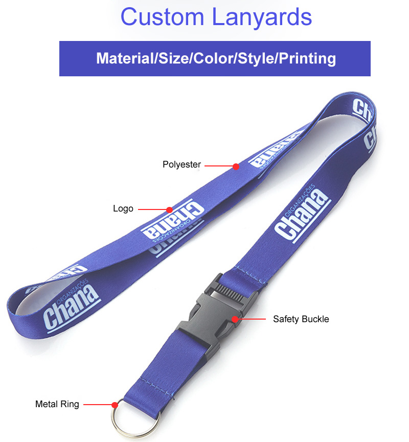 China Lanyard Supplies Custom Personalised Safety ID Lanyard With Logo