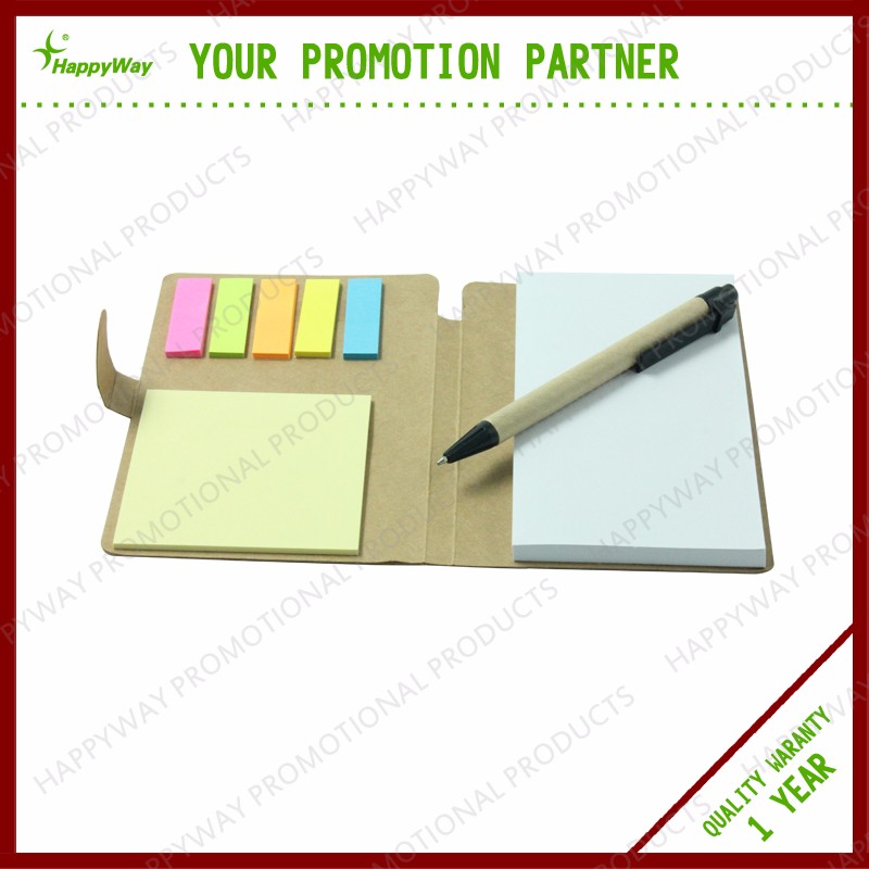 Eco Friendly Sticky Notepad With Pen