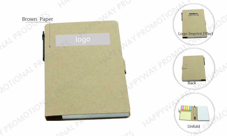 Eco Friendly Sticky Notepad With Pen