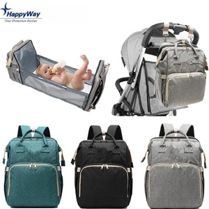 Novelty Foldable Baby Diapers Bag With Bed