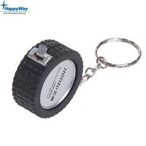 Advertising Small Tire Shape Tape Measure Keychain