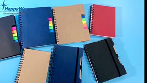 New Arrivals Kraft Paper Cover Sticky Notebooks With Pen