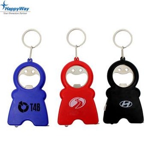 LED Tape Measure Keychain With Opener