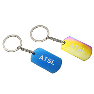 Custom Personalized Colorful Stainless Steel Keychain