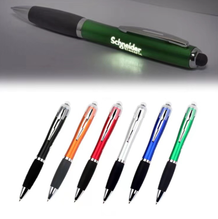 Novelty Custom Logo Multi Color LED Ball Pen