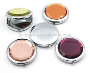 advertsising portable crystal cover cosmetic mirror