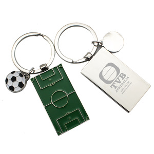 Custom Novelty Zinc Alloy Football Court Soccer Field Keychain