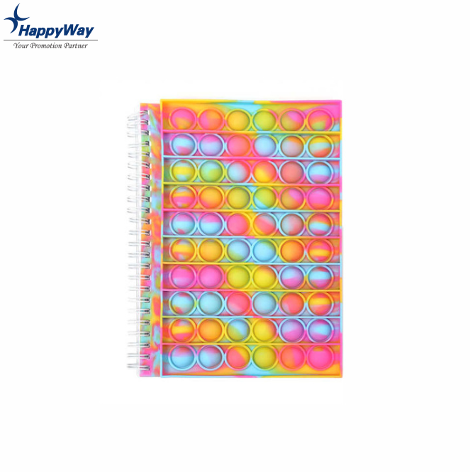 Finger Heart Flower Cover Notebooks Silicone Memo Sensory Stress Relax Fidget Notebook Bubble Cover Note Books