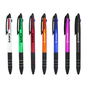 Advertising Plastic 3 in 1 Color Stylus Ball Pen