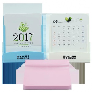 Multi-function folding mobile phone stand desk calendar,Plastic desk calendar custom logo