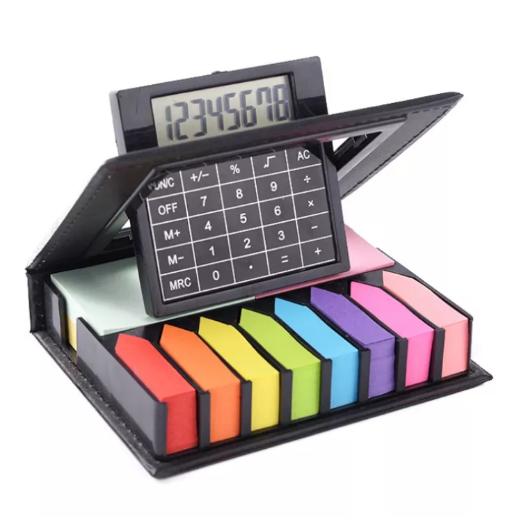 Custom Logo High Quality Novelty Multi-function Sticky Note Set With Calculator
