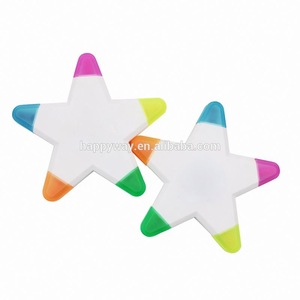 Promotional Star 5 In 1 Highlighter, MOQ 100 PCS 0203011 One Year Quality Warranty